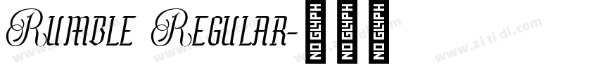 Rumble Regular字体转换